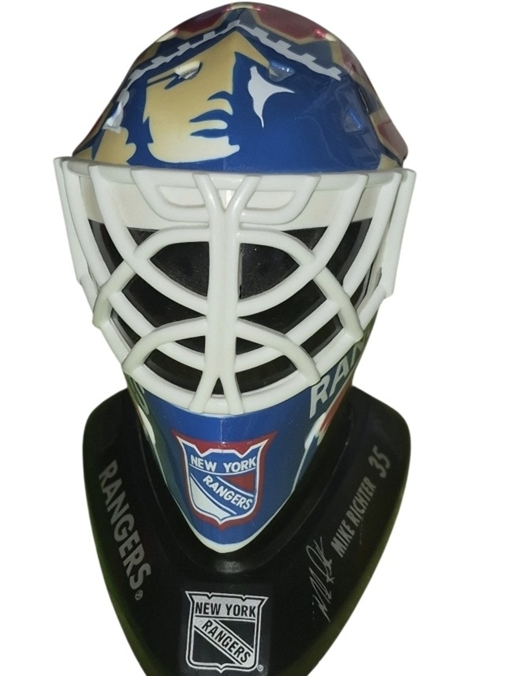 1996 Mike Richter Mcdonalds Goalie Mask New York Rangers Mini Helmet NHL Hockey
